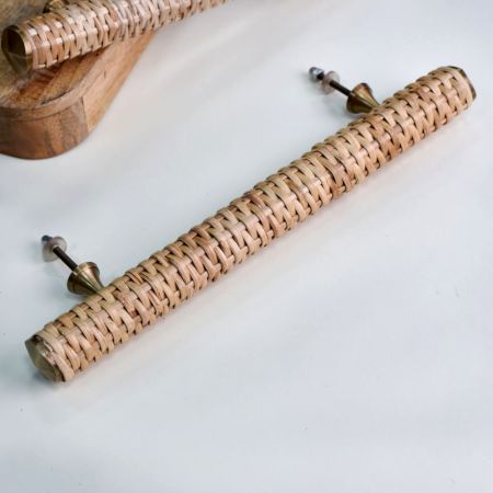 Natural Rattan Handle for Drawers and Cupboard (12 Inch)